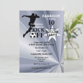 Invitation Fête d'anniversaire de football (Debout devant)