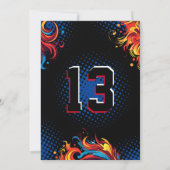 Invitation Fête d'anniversaire de football (Dos)