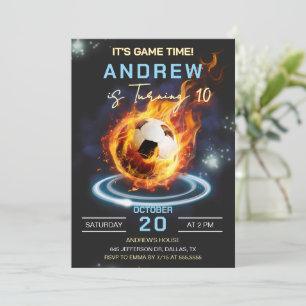 Invitation Fête d'anniversaire de football