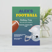 Invitation Fête d'anniversaire de football (Debout devant)