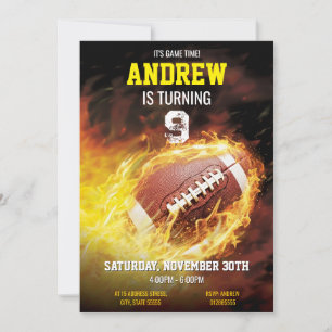 Invitation Fête d'anniversaire de football américain personna