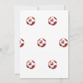 Invitation Fête d'anniversaire de football Coup de pied rouge (Dos)