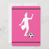 Invitation Fête d'anniversaire de football filles (Dos)