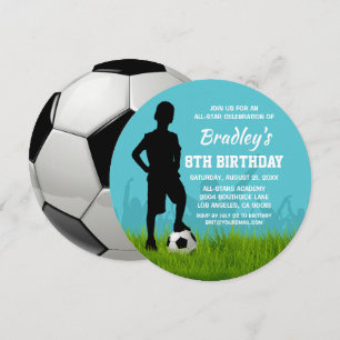 Invitation Fête d'anniversaire de football   Football All-Sta