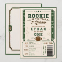 Fête d'anniversaire de Football Green Rookie 1ère