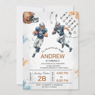 Invitation Fête d'anniversaire de football personnalisée