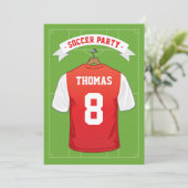 Invitation Fête d'anniversaire de football pour enfants | Mai (Debout devant)