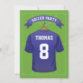 Invitation Fête d'anniversaire de football pour enfants | Mai (Devant)