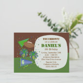 Invitation Fête d'anniversaire de Football Touchdown (Debout devant)