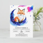 Invitation Fête d'anniversaire de Fox Delft (Debout devant)