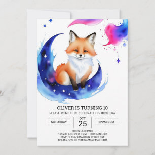 Invitation Fête d'anniversaire de Fox Delft