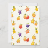 Invitation Fête d'anniversaire de fruits dansants (Dos)