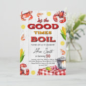 Invitation Fête d'anniversaire de fruits de mer (Debout devant)