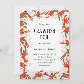 Invitation Fête d'anniversaire de fruits de mer bouillabaisse