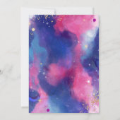 Invitation Fête d'anniversaire de Galaxy Tween Galaxy (Dos)