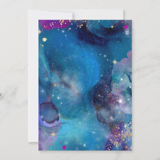 Invitation Fête d'anniversaire de Galaxy Tween Galaxy (Dos)