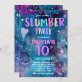 Invitation Fête d'anniversaire de Galaxy Tween Galaxy (Devant / Derrière)