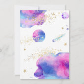 Invitation Fête d'anniversaire de Galaxy Tween Galaxy (Dos)