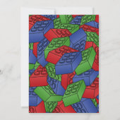 Invitation Fête d'anniversaire de garçon - blocs constitutifs (Dos)