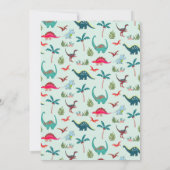 Invitation Fête d'anniversaire de garçon dinosaure (Dos)