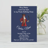 Invitation fête d'anniversaire de garçon pirate (Debout devant)