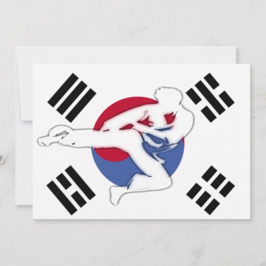 Invitation Fête d'anniversaire de garçons du Taekwondo (Devant)