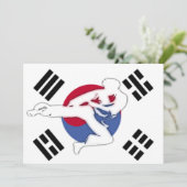 Invitation Fête d'anniversaire de garçons du Taekwondo (Debout devant)