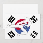 Invitation Fête d'anniversaire de garçons du Taekwondo (Devant / Derrière)