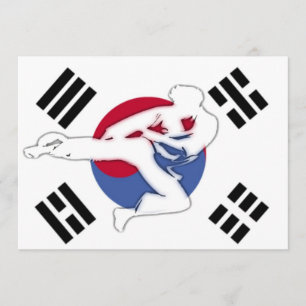 Invitation Fête d'anniversaire de garçons du Taekwondo