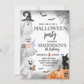 Invitation Fête d'anniversaire de Ghost Halloween (Devant)