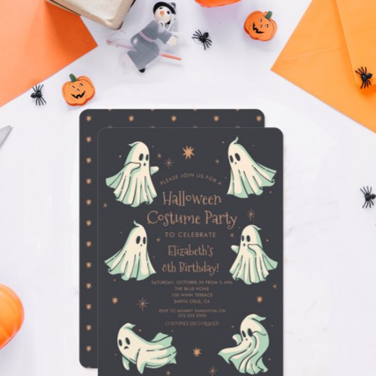 Invitation Fête d'anniversaire de Ghost Halloween Spooktacula