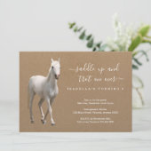 Invitation Fête d'anniversaire de Girl Horse (Debout devant)