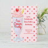 Invitation Fête d'anniversaire de glace (Debout devant)