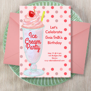 Invitation Fête d'anniversaire de glace