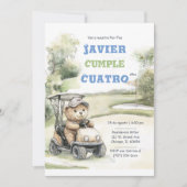 Invitation Fête d'anniversaire de golf pour garçon (Devant)