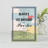 Invitation Fête d'anniversaire de golf pour tout âge (Debout devant)