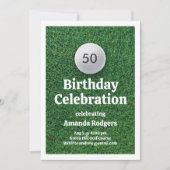 Invitation Fête d'anniversaire de golf sur le Green (Devant)