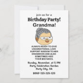 Invitation Fête d'anniversaire de grand-mère (Devant)