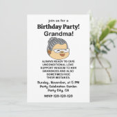 Invitation Fête d'anniversaire de grand-mère (Debout devant)