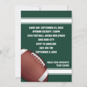 Invitation Fête d'anniversaire de Green and White Stripes (Dos)