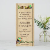 Invitation Fête d'anniversaire de grenouille d'impression de (Debout devant)