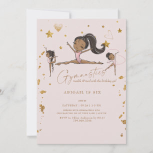 Invitation Fête d'anniversaire de gymnastique Tumble Twirl IV