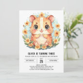 Invitation Fête d'anniversaire de Hamster (Debout devant)