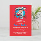Invitation Fête d'anniversaire de Home Run Boy (Debout devant)