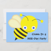 Invitation Fête d'anniversaire de Honey Bee (Devant)