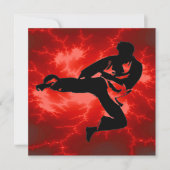 Invitation Fête d'anniversaire de Karate Boys (Devant)