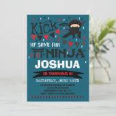 Invitation Fête d'anniversaire de karaté d'invitation (Debout devant)