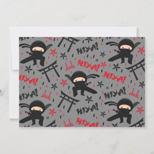 Invitation Fête d'anniversaire de karaté d'invitation (Dos)