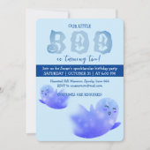Invitation Fête d'anniversaire de Kawaii Ghost (Devant)