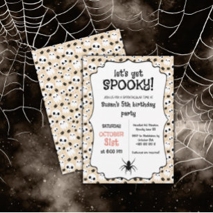 Invitation Fête d'anniversaire de Kawaii Halloween